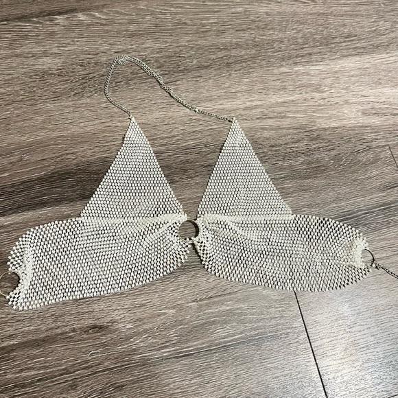 Festival Rhinestone Mesh Bralette - Picture 2 of 4